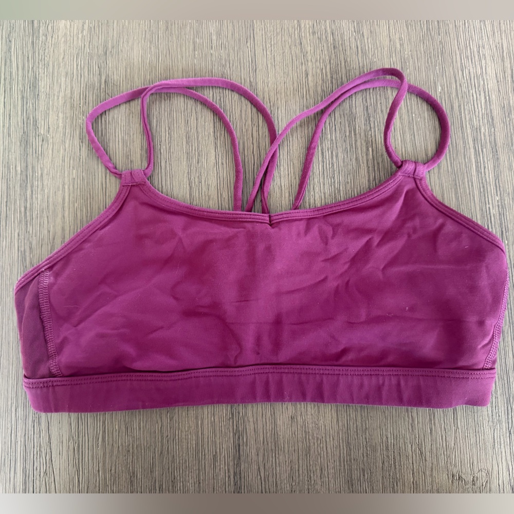Purple Strappy Lululemon Sports Bra